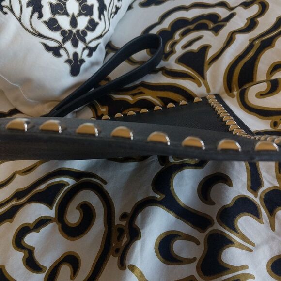 Carlos Santana Black Clutch With Silver Studs - Picture 13 of 16